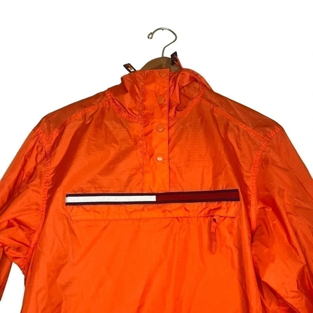 TOMMY Jeans Orange Windbreaker With Hood